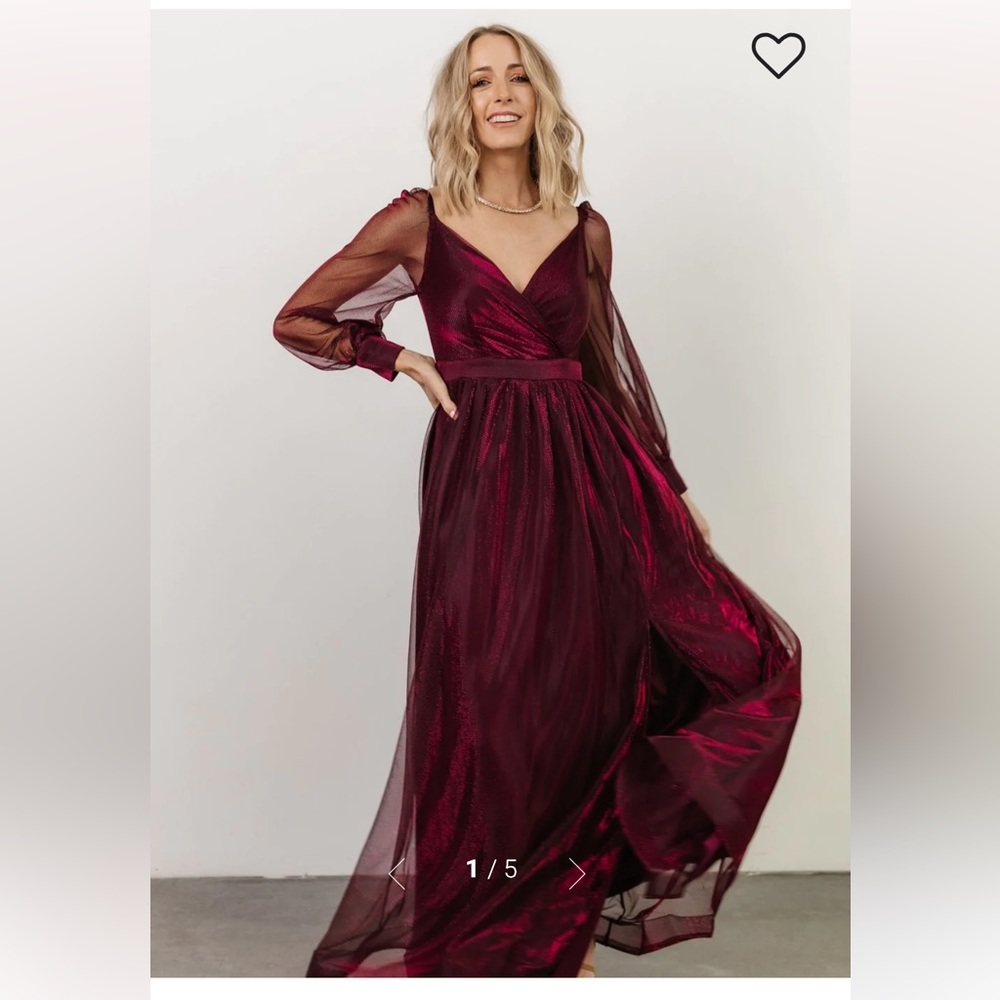 Mulberry Shimmer Holiday Dress